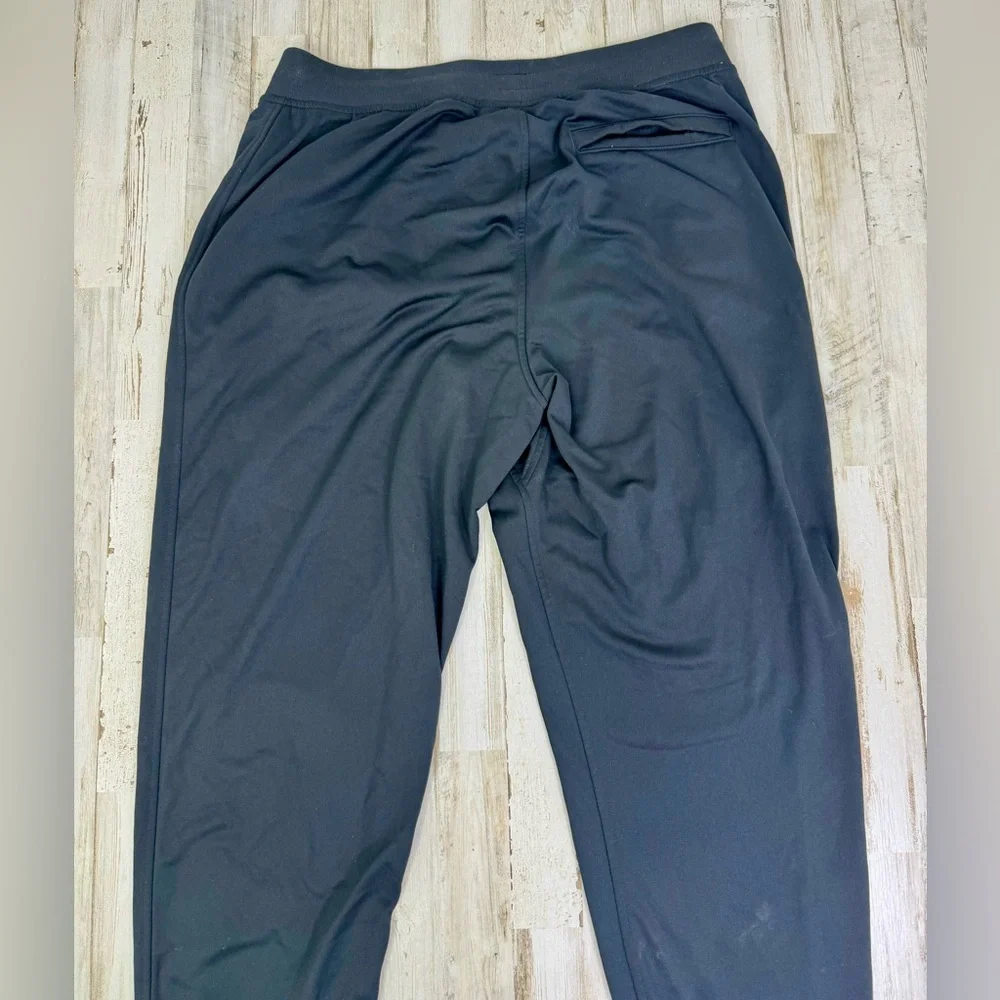 Under Armour Joggers Mens XL Black Drawstring Fleece Pocket Sweatpants Tapered - Picture 9 of 10